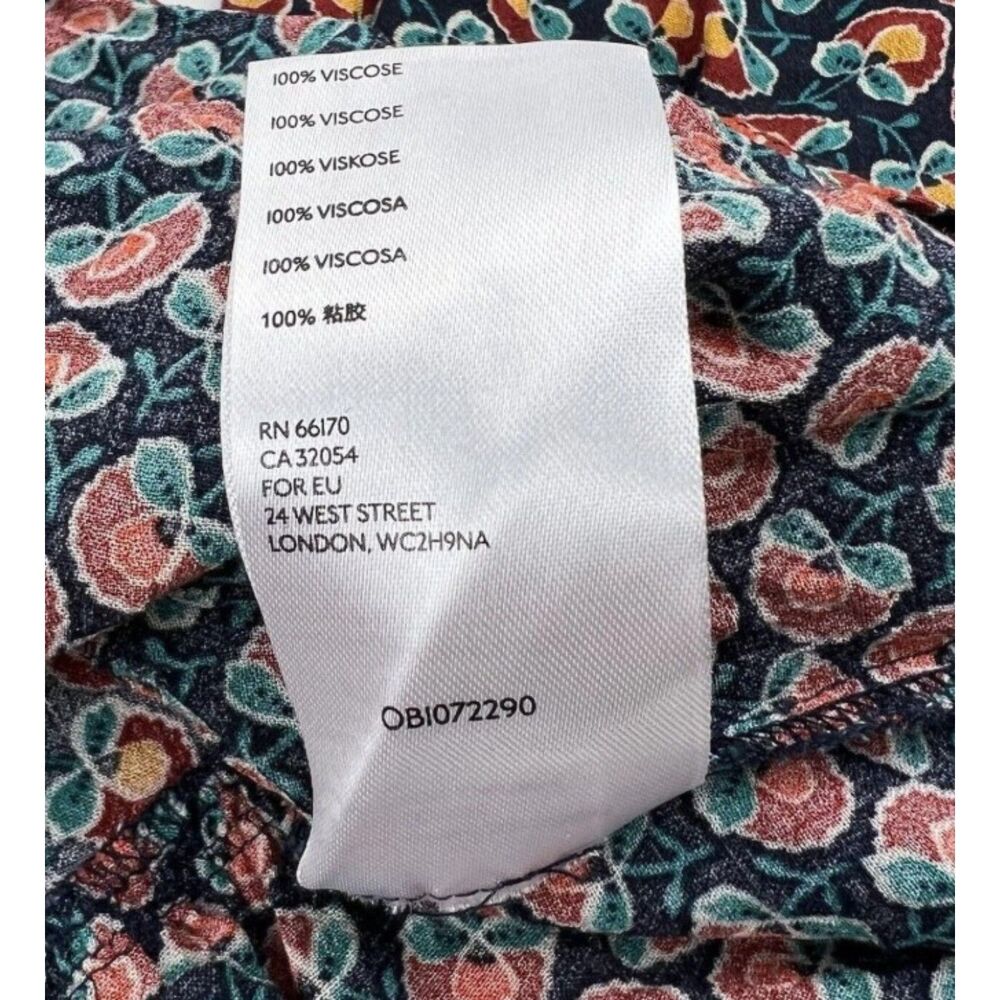 MAEVE by ANTHROPOLOGIE Multicolored Sz 6 Button Up JANIE FLOUNCED PEASANT Blouse - Picture 8 of 8